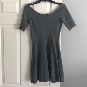 Grey fit and flare dress
